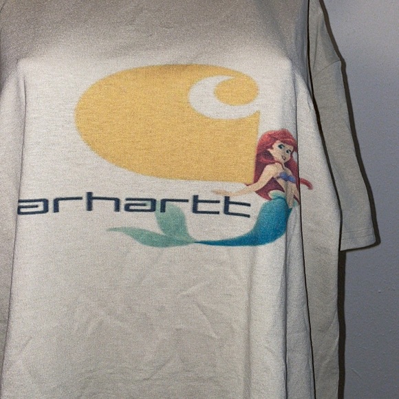 Gildan Custom Made Crew T-Shirt  Little Mermaid Carhartt Print New XL - Picture 5 of 17